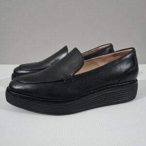 Cole Haan Original Grand Platform Venetian Loafer Womens Black Leather Size 9